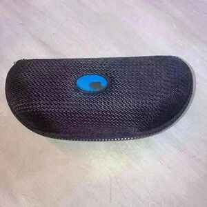 COSTA Del Mar Zippered Black w/ Blue logo Sunglasses Hard Case